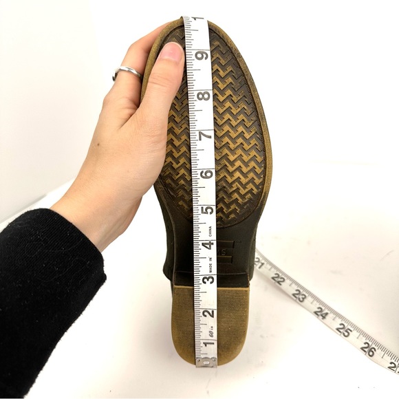 TOMS Deia Forest Suede Leather Perforated Ankle Bootie Size 7 - Picture 12 of 15